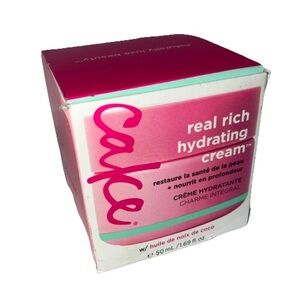 Cake Beauty Real Rich Hydrating Cream Plumping Cruelty Free Vegan 1.69 Ounce New
